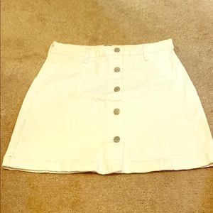 White button skirt